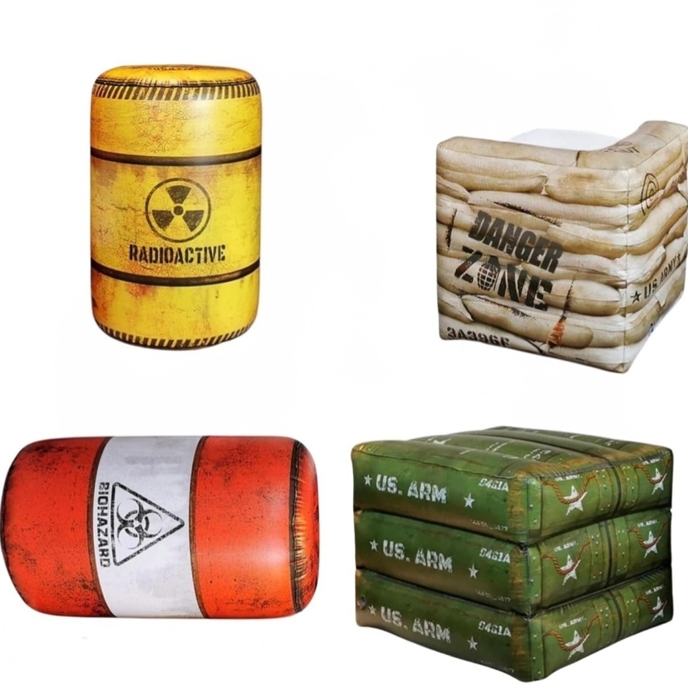 NINOSTAR 4 Warzone Battlefield Inflatables, Compatible with Nerf and Laser Tag